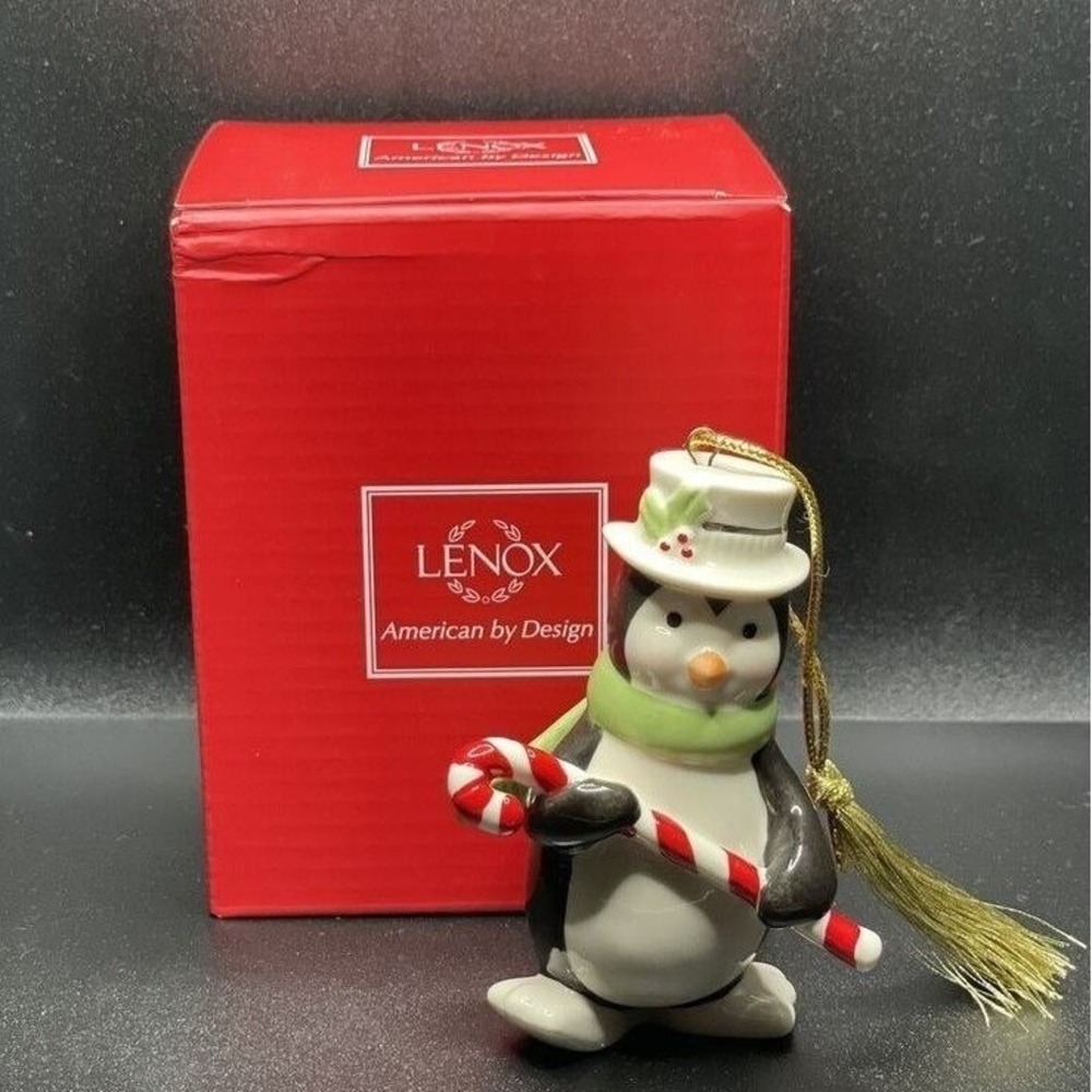 Lenox Porcelain Christmas‎ Ornament Very Merry Penguin New in Box